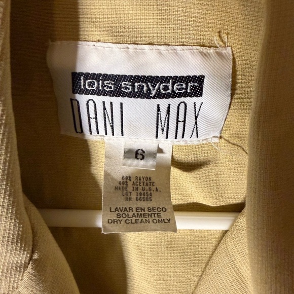 90s Lois Snyder Dani Max Button Front Utility Dress – Khaki, Sz 6 - Picture 2 of 4